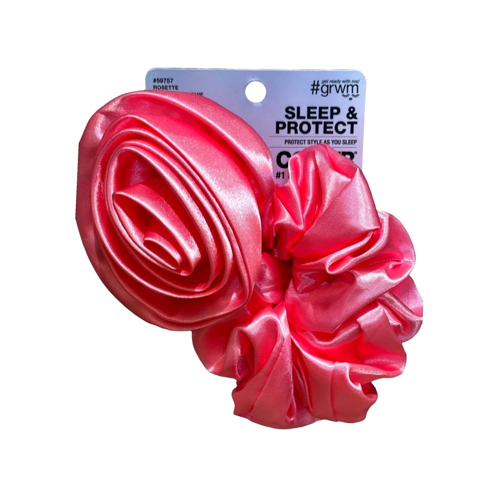 Conair Sleep & Protect Satin Rosette Scrunchie‎ Pink Hair Accessory 59757 #grwm